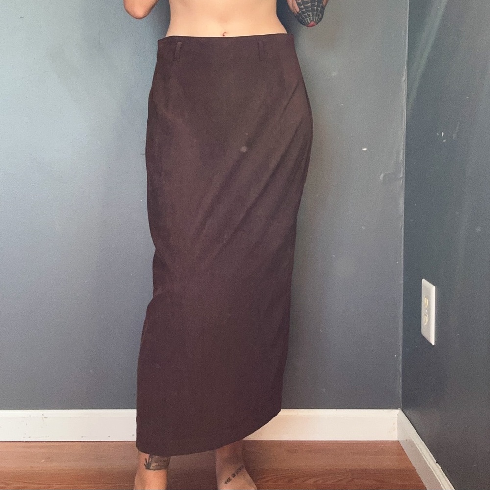 Wildlife Sportswear Brown Suede Skirt